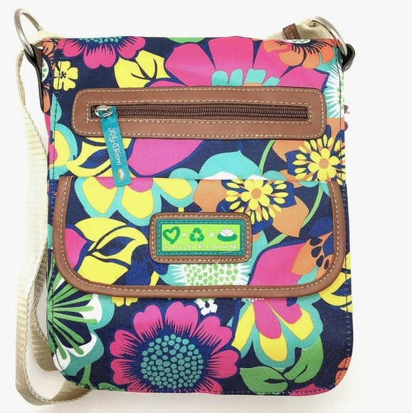 Lily Bloom Floral Fiesta Cameron Crossbody Bag with built-in Padded Tablet Case. - Picture 4 of 8